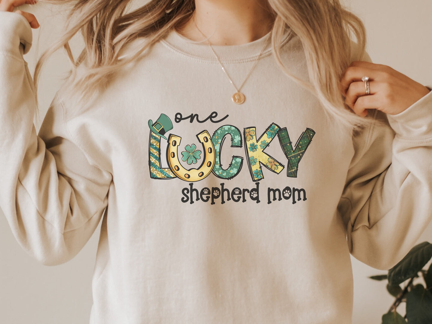 St Patricks Day German Shepherd Dog Mom Sweatshirt