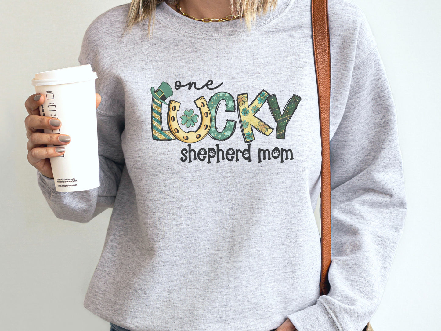 St Patricks Day German Shepherd Dog Mom Sweatshirt