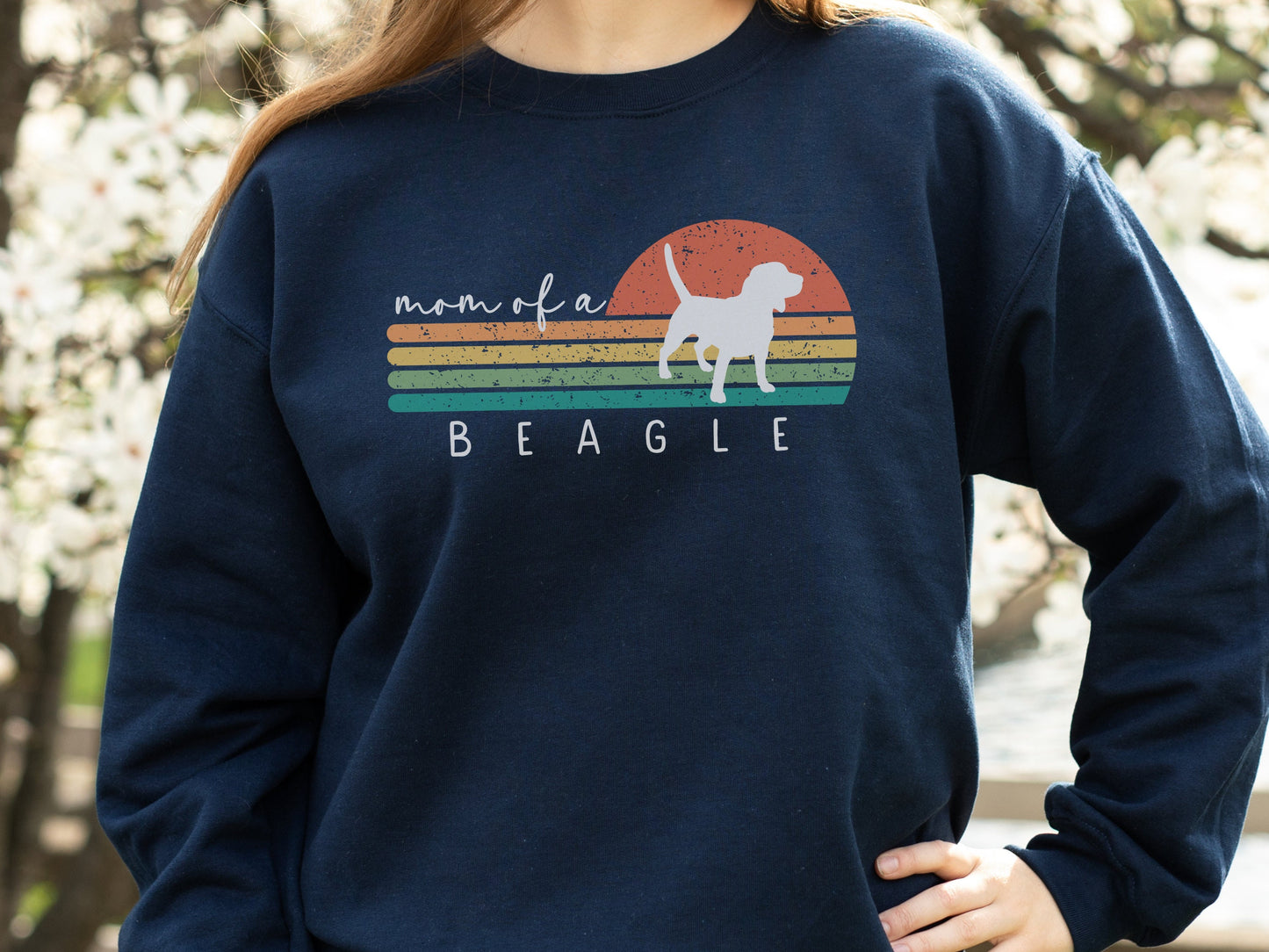 Retro Beagle Dog Mom Sweatshirt