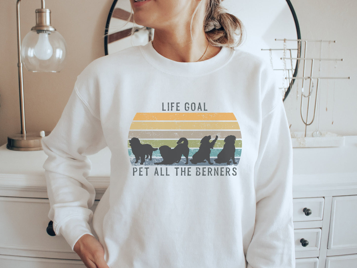 Vintage Bernese Mountain Dog Mom Sweatshirt