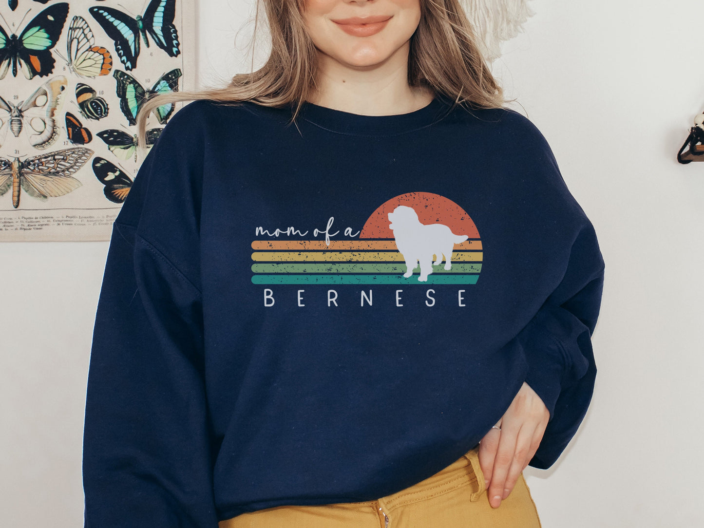 Retro Bernese Mountain Dog Mom Sweatshirt
