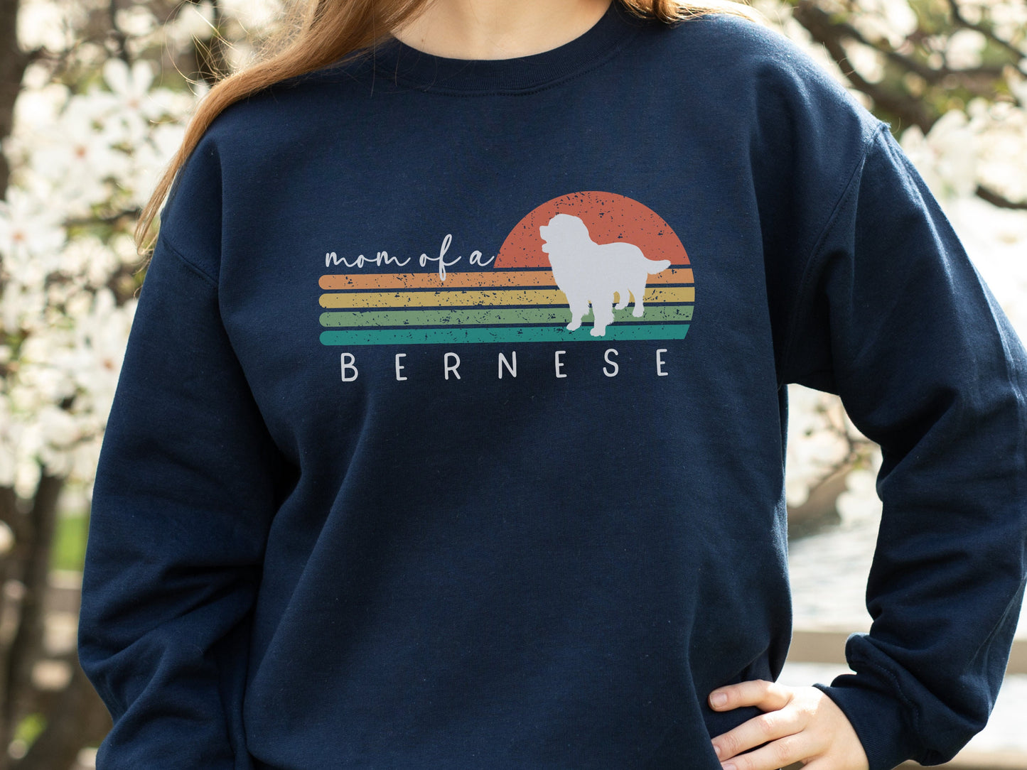 Retro Bernese Mountain Dog Mom Sweatshirt
