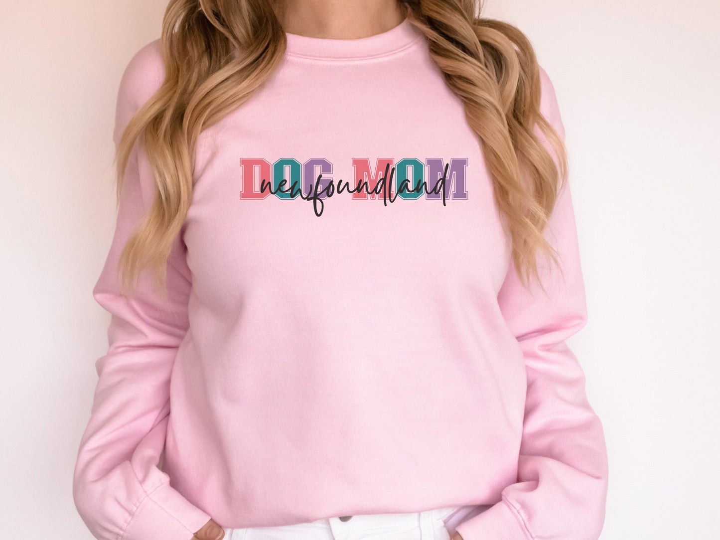 Retro Newfie Dog Mom Sweatshirt