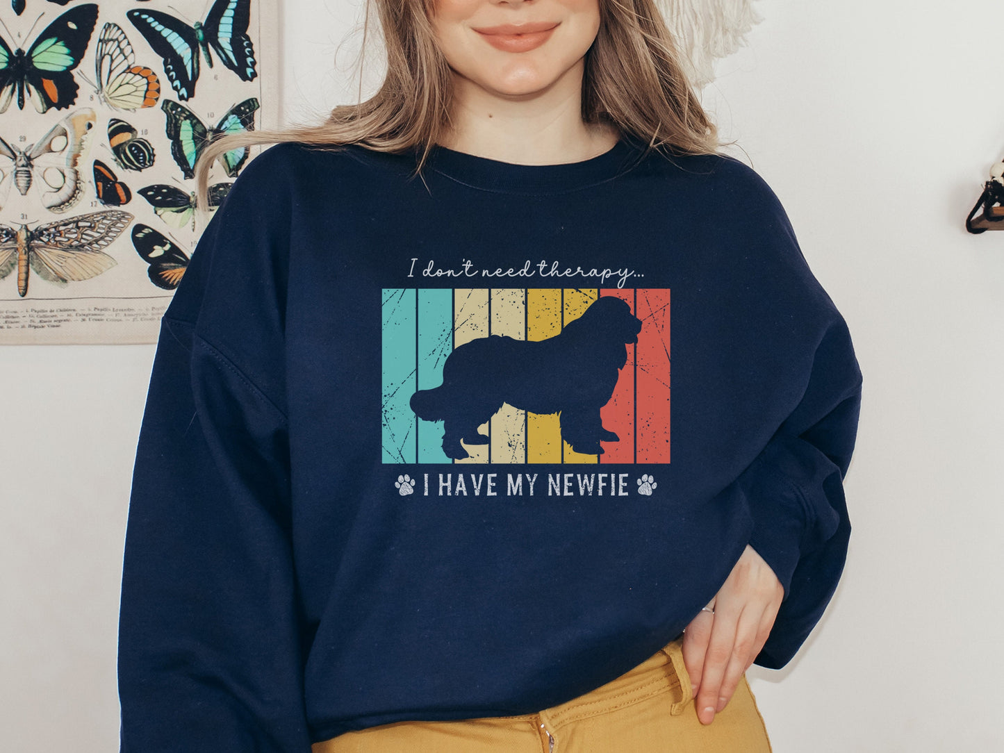 Vintage Newfie Dog Mom Sweatshirt