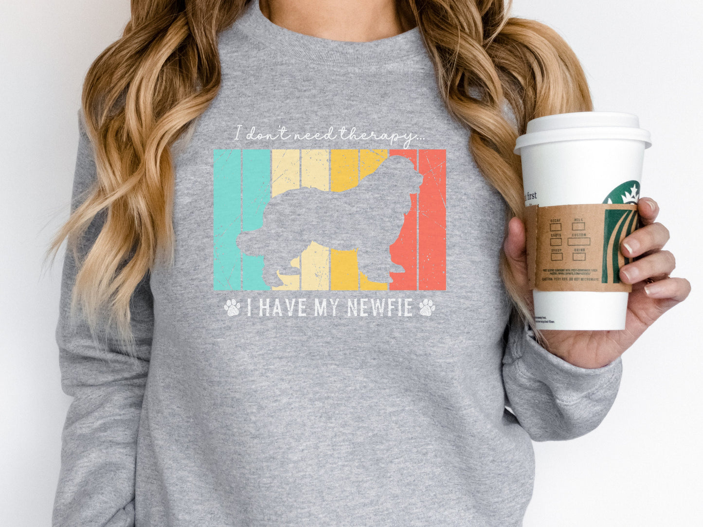 Vintage Newfie Dog Mom Sweatshirt