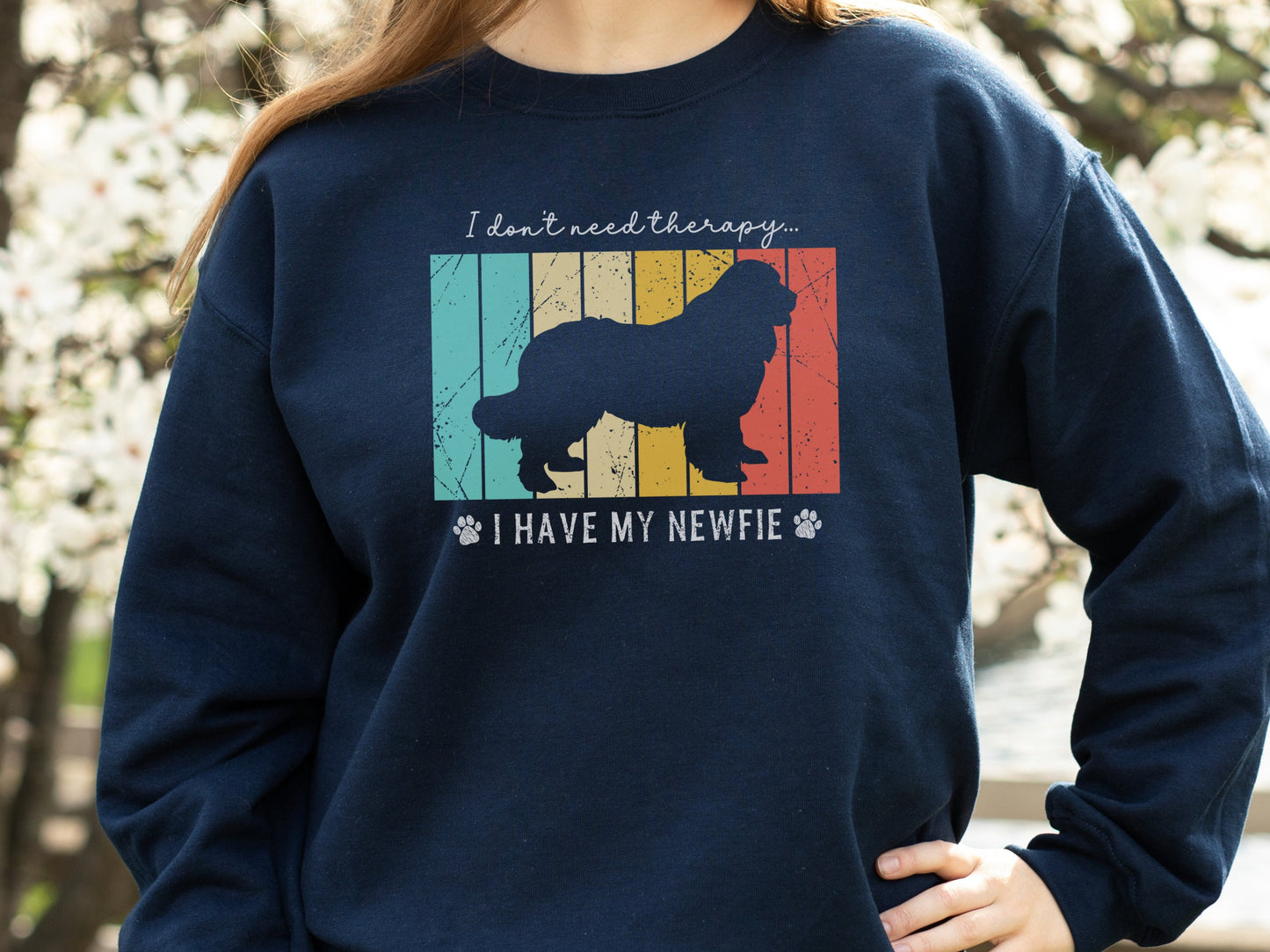 Vintage Newfie Dog Mom Sweatshirt