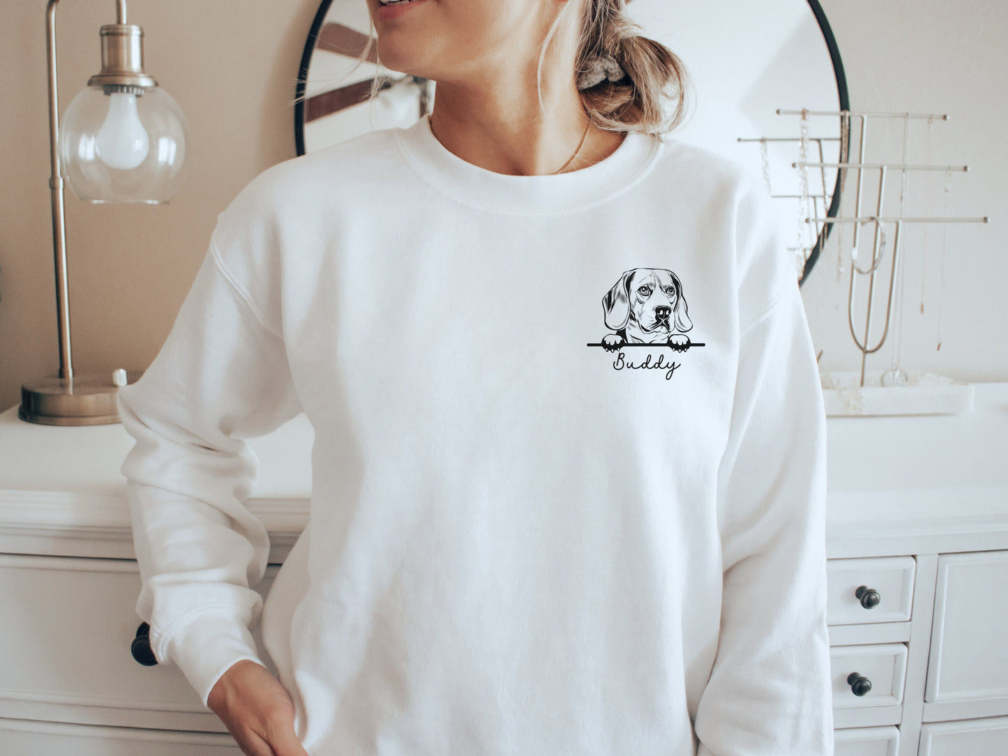 Personalized Beagle Dog Face Sweatshirt