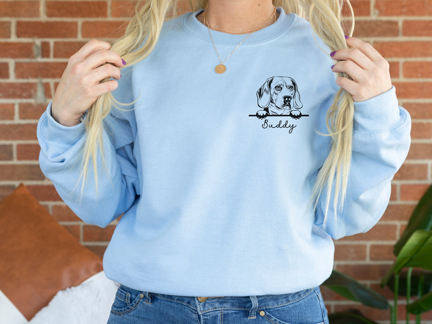 Personalized Beagle Dog Face Sweatshirt