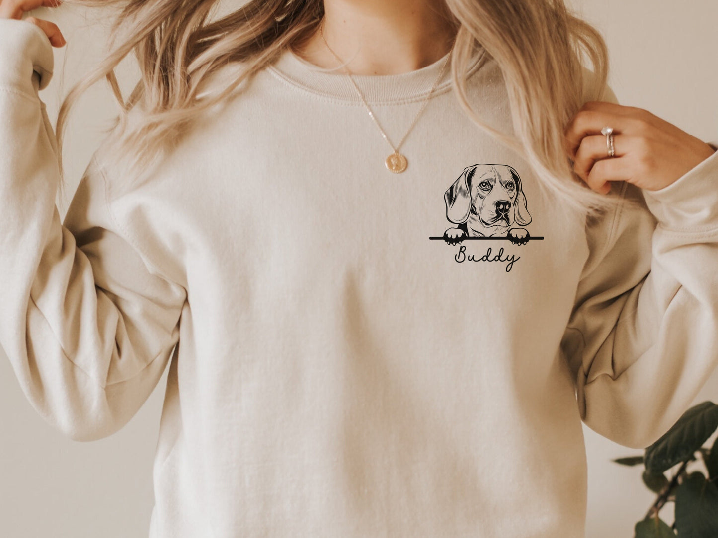 Personalized Beagle Dog Face Sweatshirt