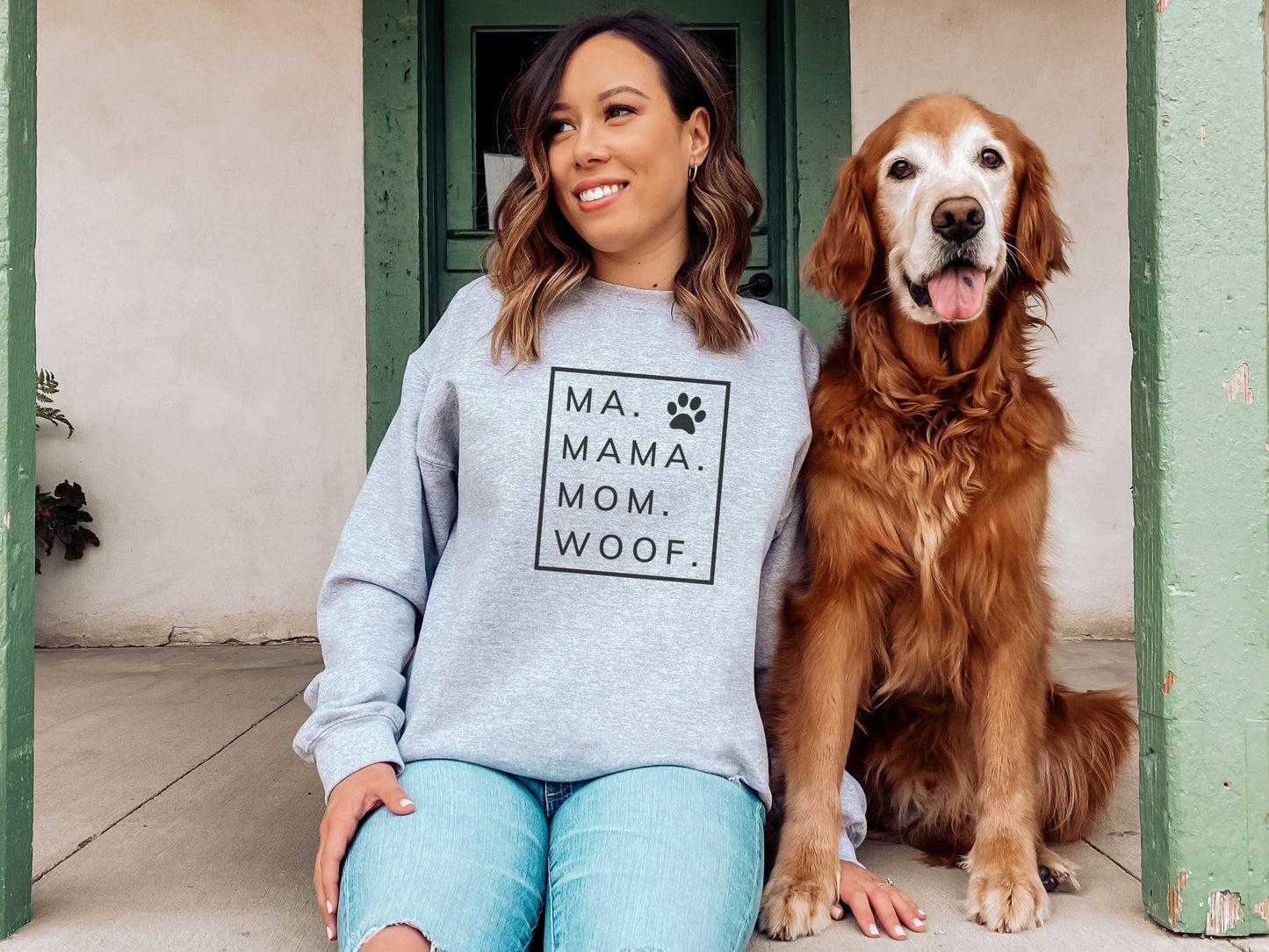 Ma Mama Mom Woof Funny Dog Mom Shirt