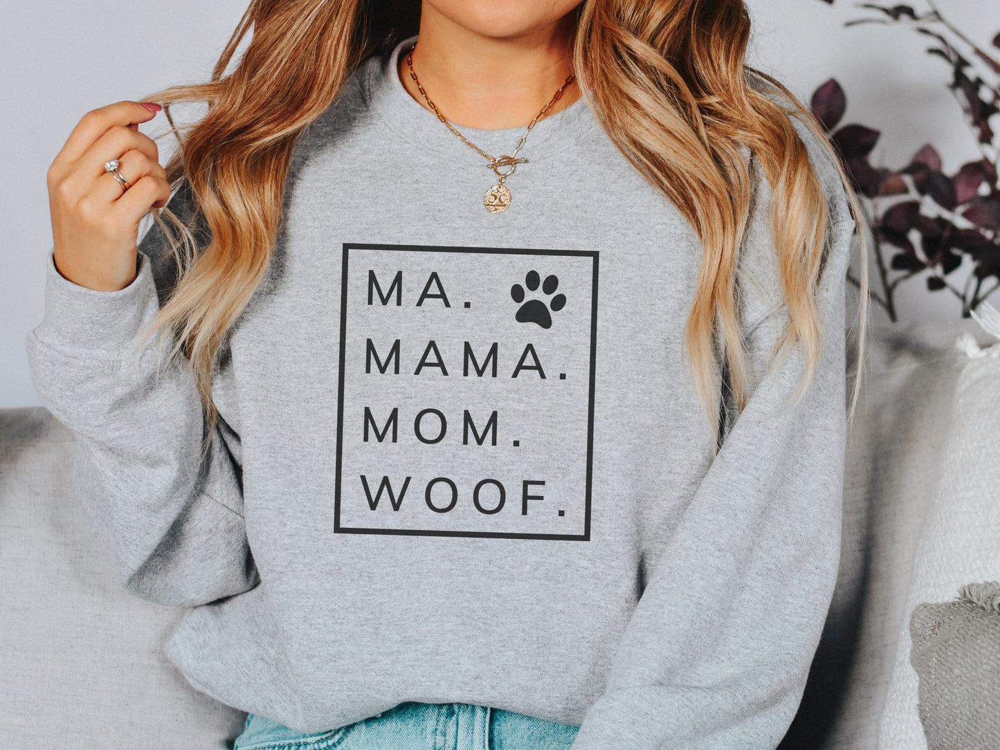 Ma Mama Mom Woof Funny Dog Mom Shirt