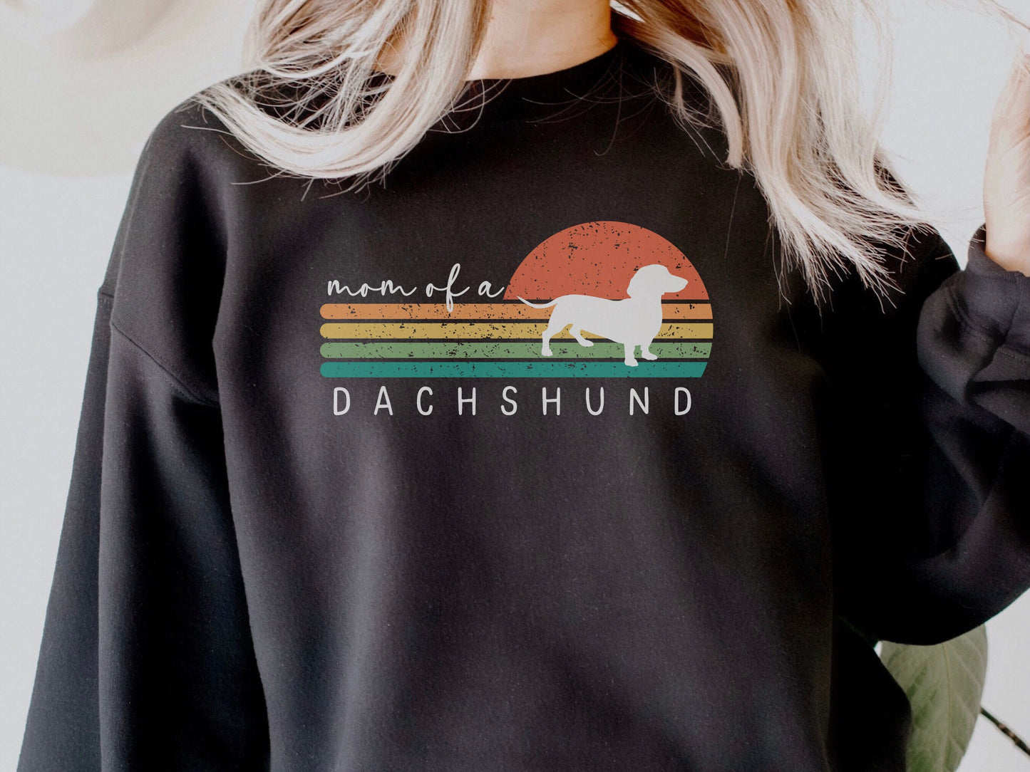 Retro Dachshund Mom Sweatshirt