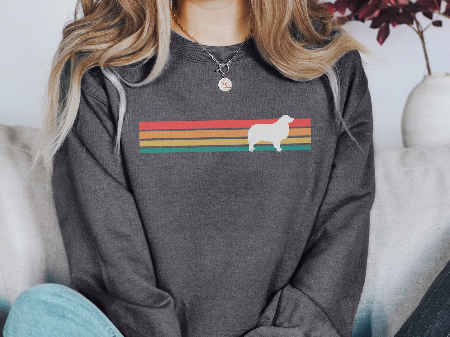 Retro Australian Shepherd Mom Sweatshirt