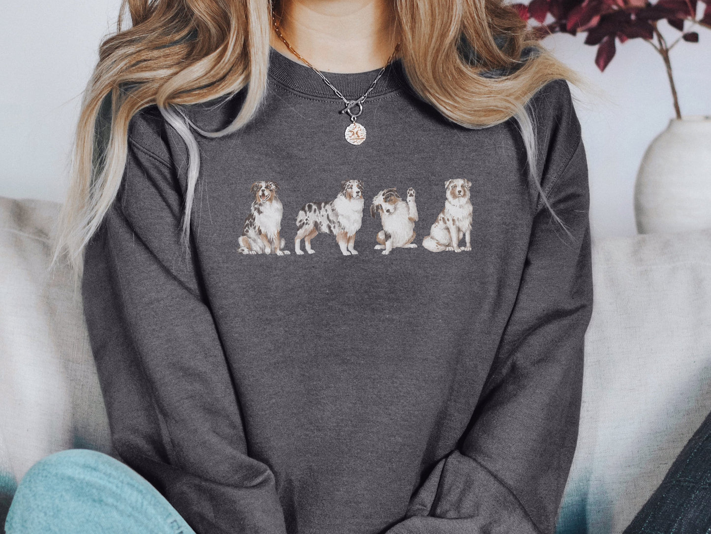 Retro Australian Shepherd Mom Sweatshirt