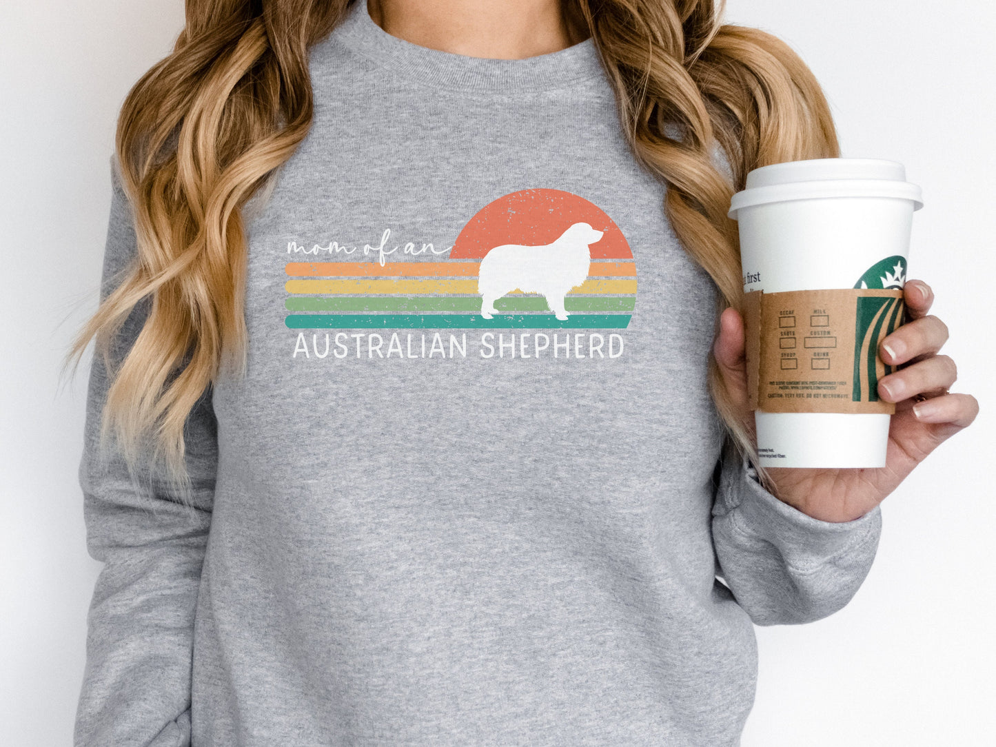 Retro Australian Shepherd Mom Sweatshirt