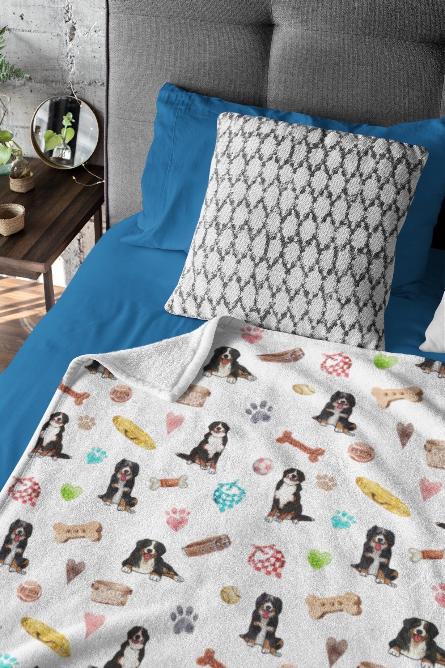 Bernese Mountain Dog Minky Blanket