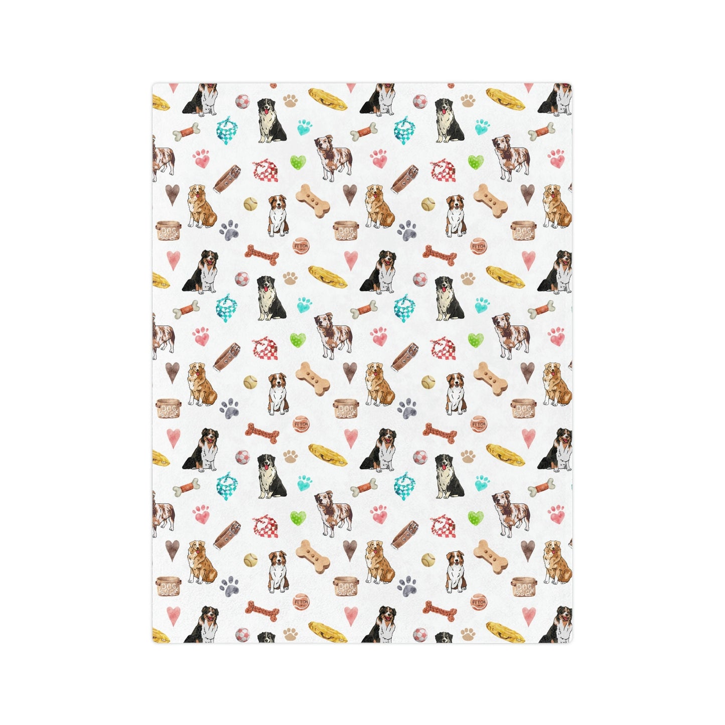 Australian Shepherd Dog Minky Blanket