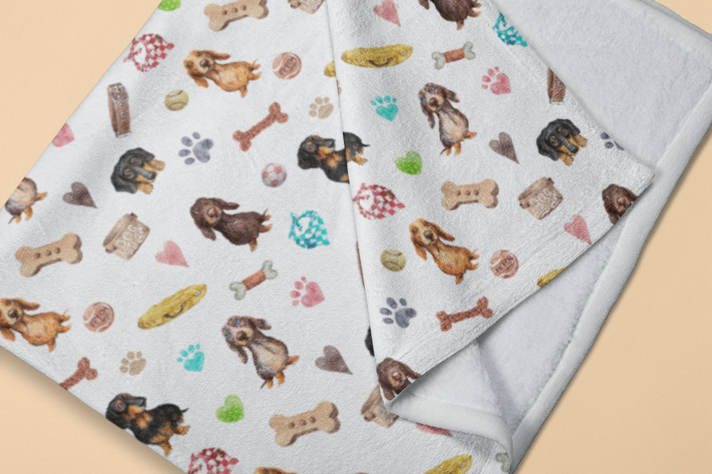 Dachshund Dog Minky Blanket