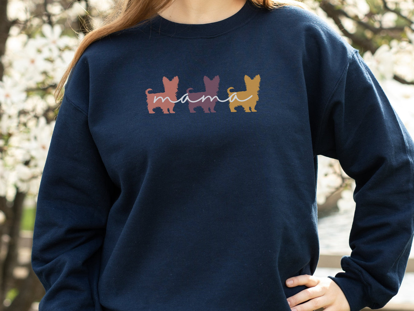 Cute Yorkie Dog Mom Sweatshirt