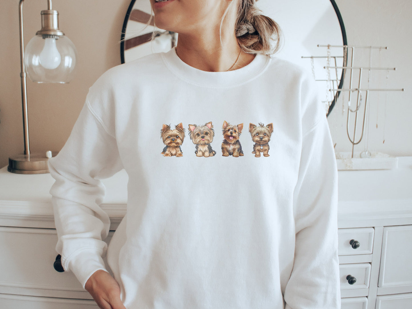 Cute Yorkie Dog Mom Sweatshirt