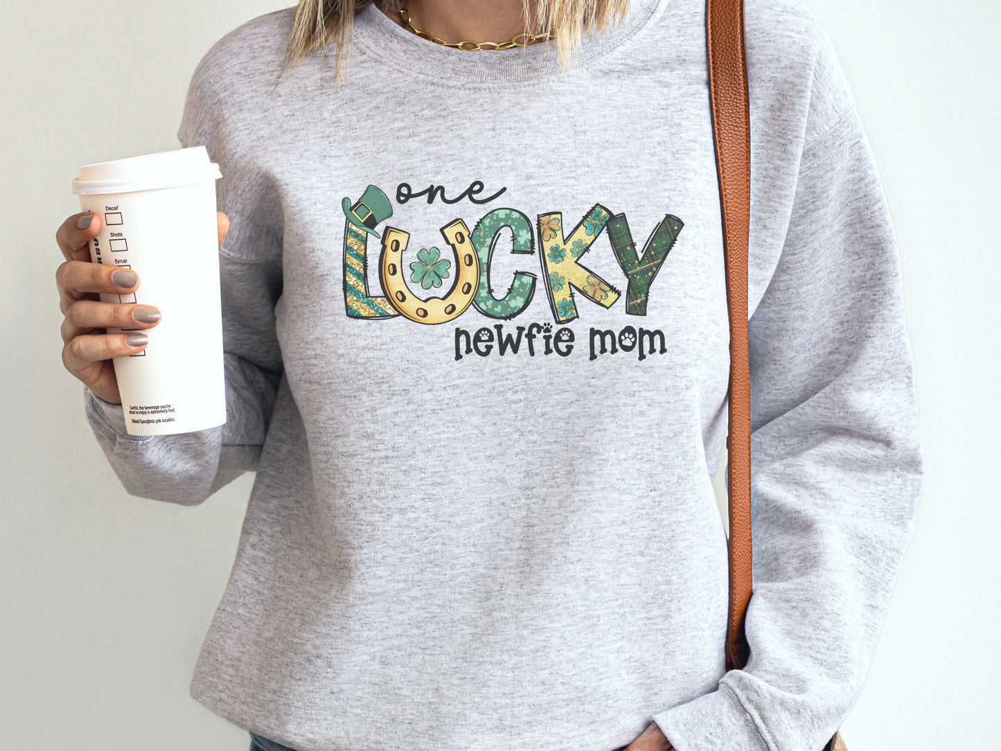 St Patricks Day Newfoundland Dog Mom Sweatshirt
