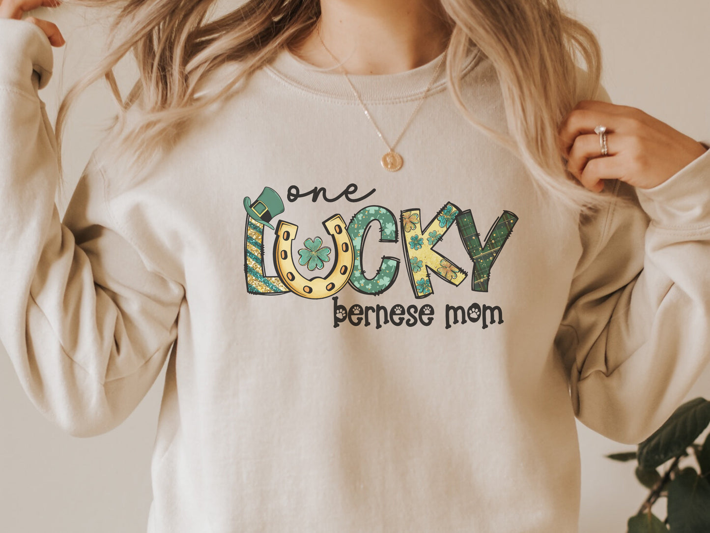 St Patricks Day Bernese Mountain Dog Mom Sweatshirt