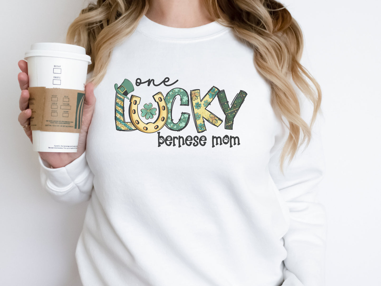 St Patricks Day Bernese Mountain Dog Mom Sweatshirt