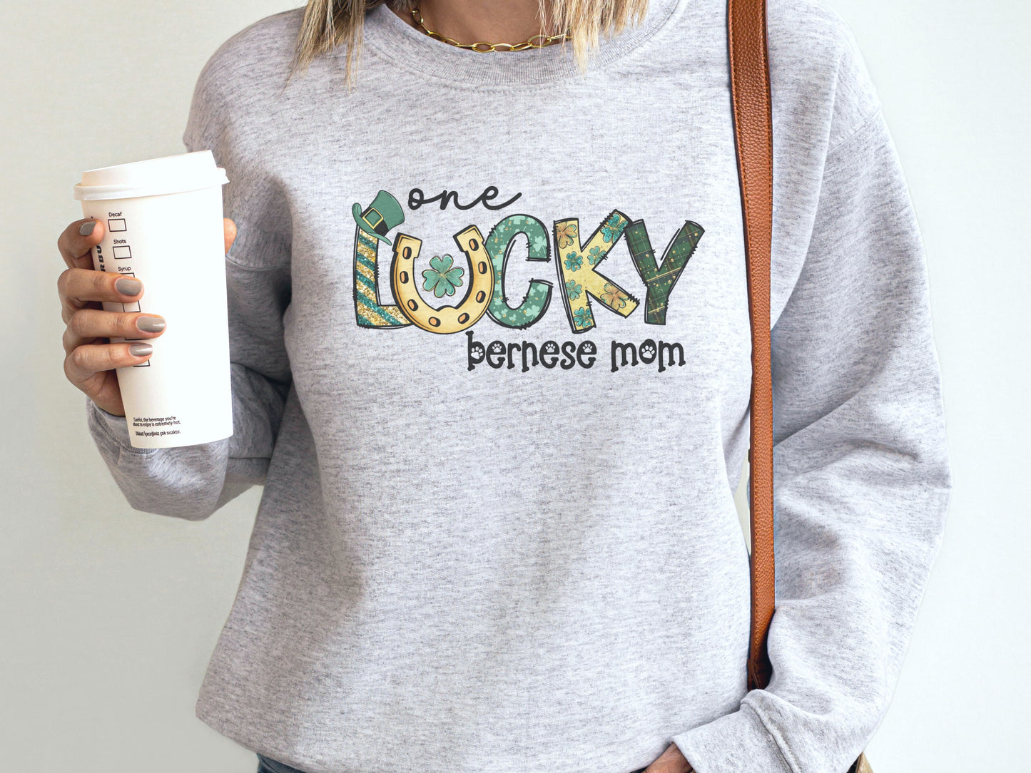 St Patricks Day Bernese Mountain Dog Mom Sweatshirt