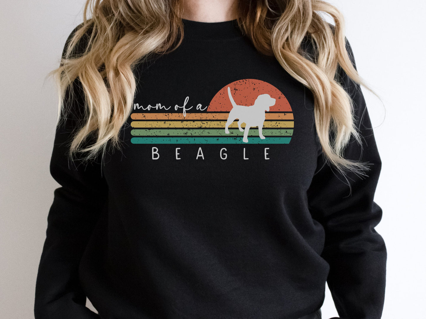 Retro Beagle Dog Mom Sweatshirt