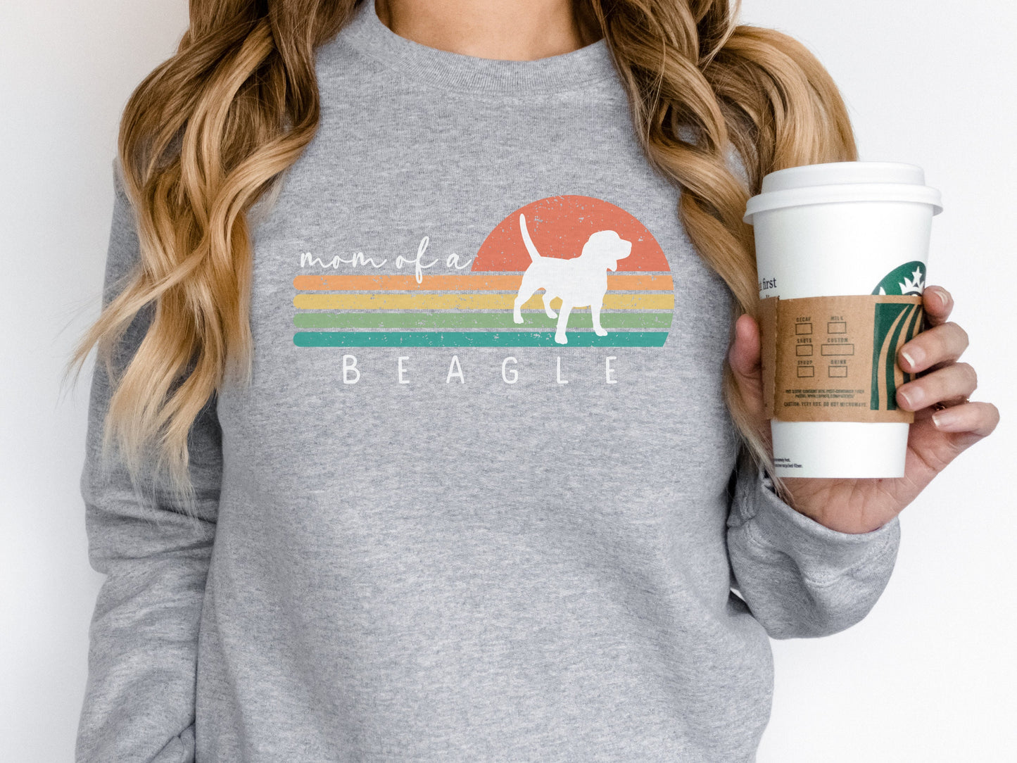 Retro Beagle Dog Mom Sweatshirt