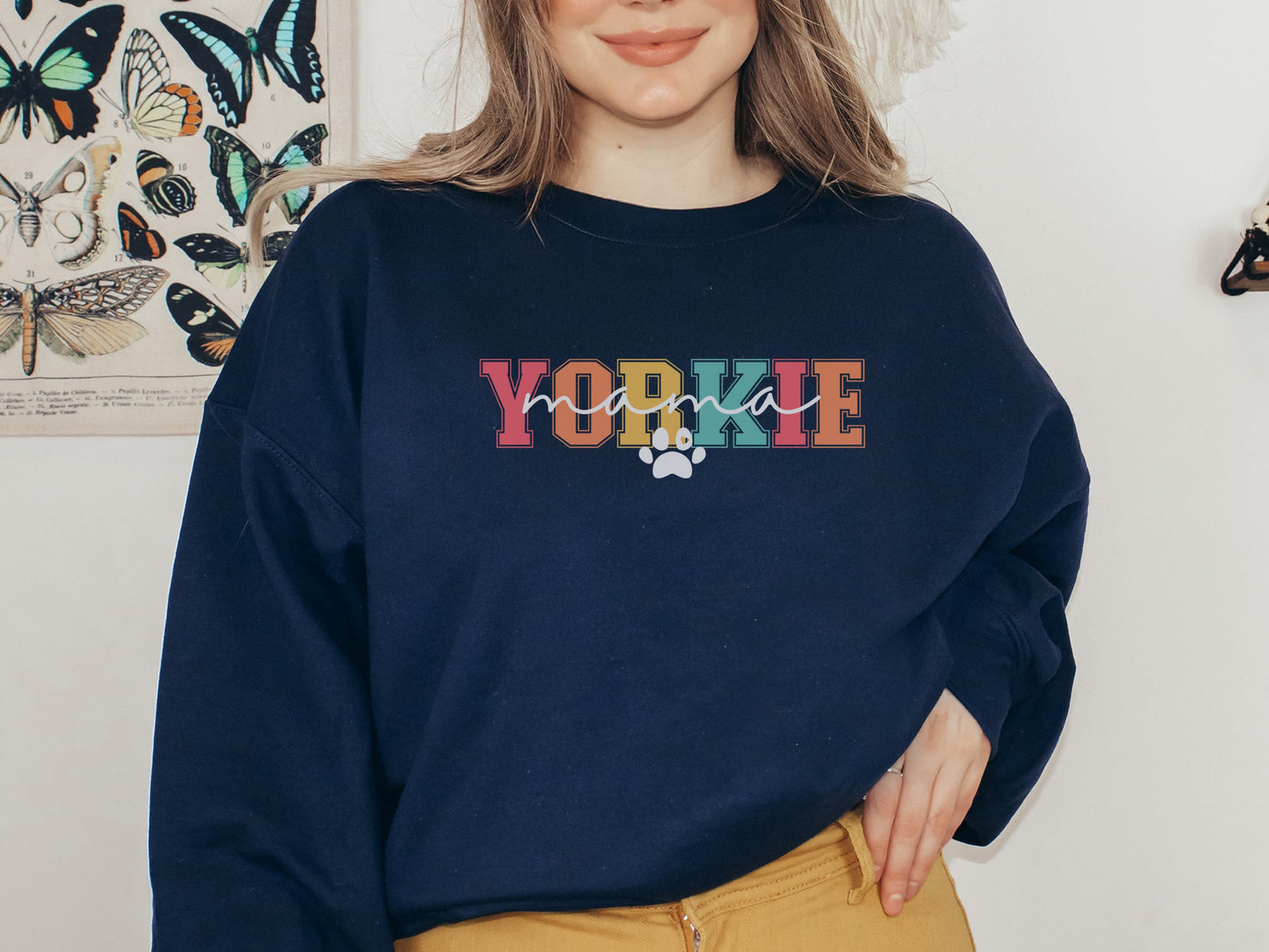Retro Yorkie Dog Mom Sweatshirt