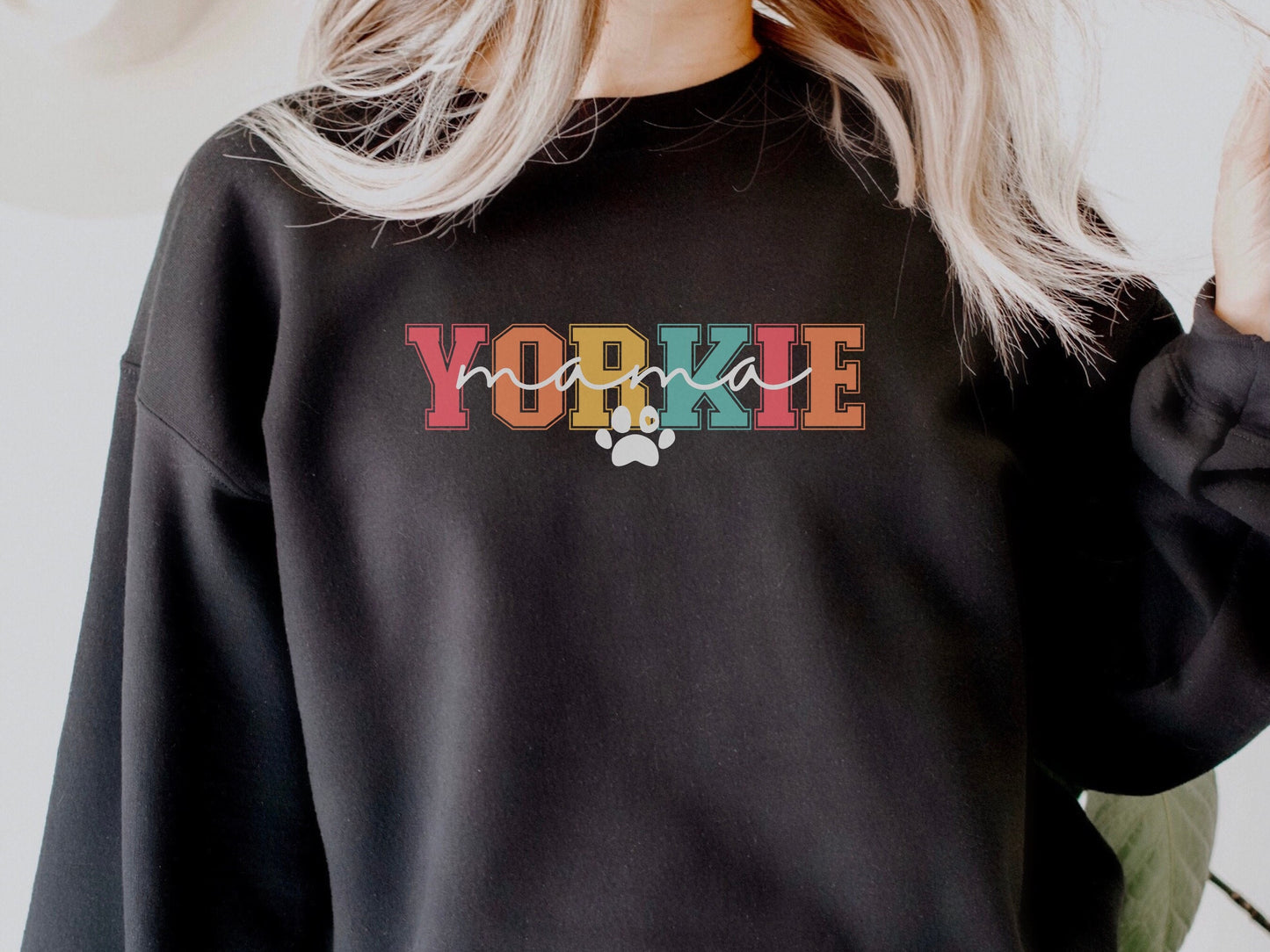 Retro Yorkie Dog Mom Sweatshirt