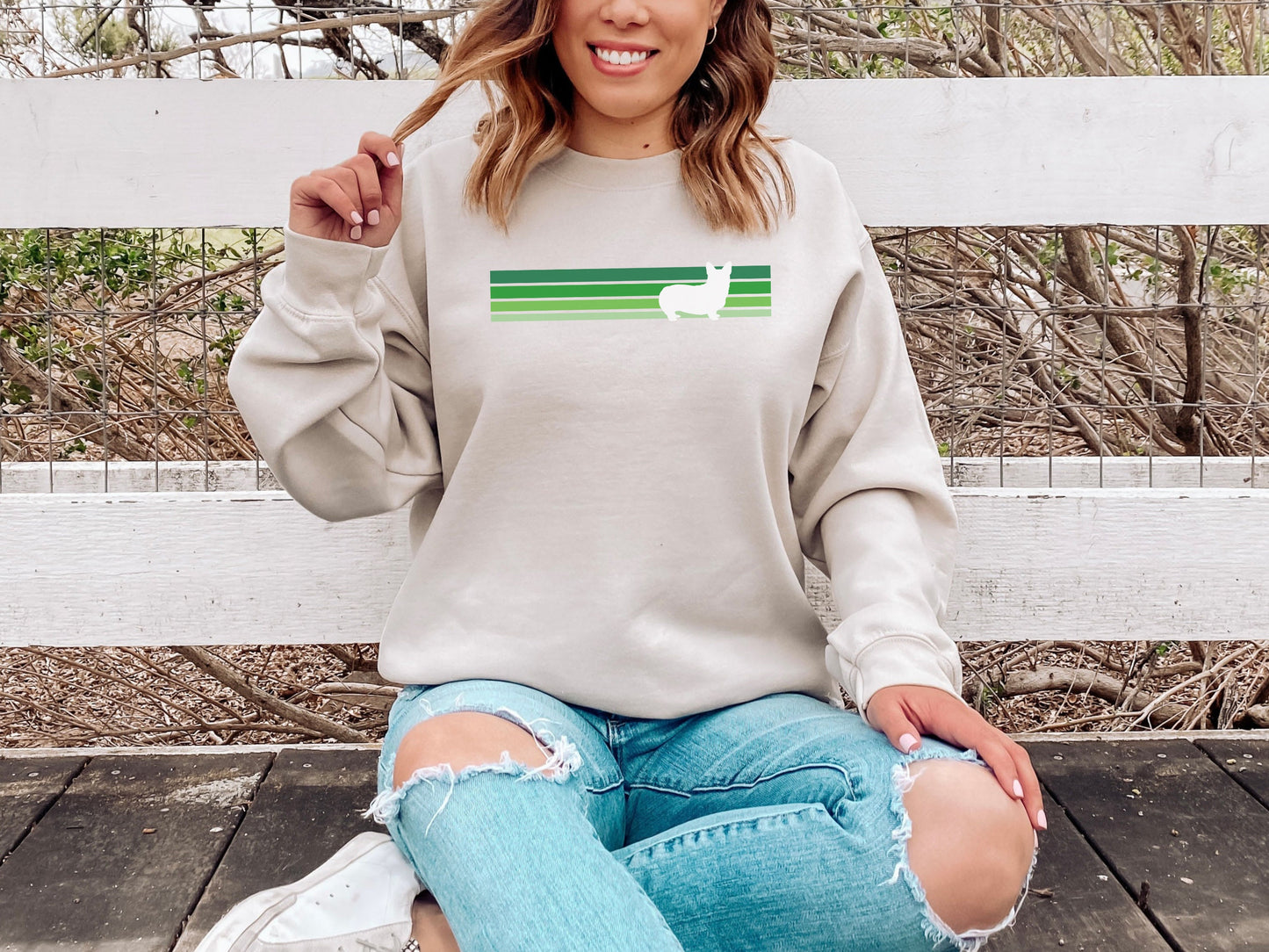 St Patricks Day Corgi Dog Mom Sweatshirt