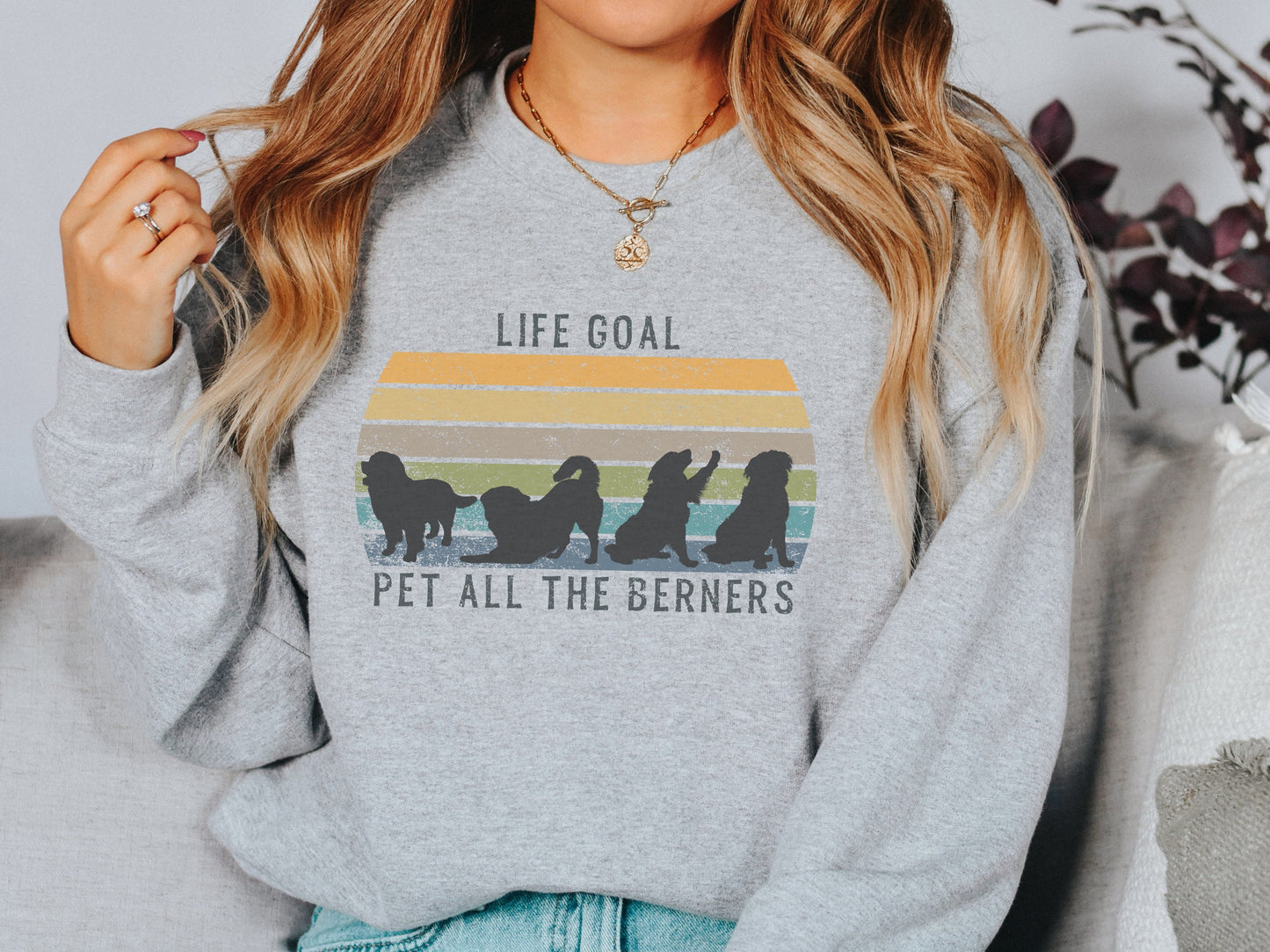 Vintage Bernese Mountain Dog Mom Sweatshirt