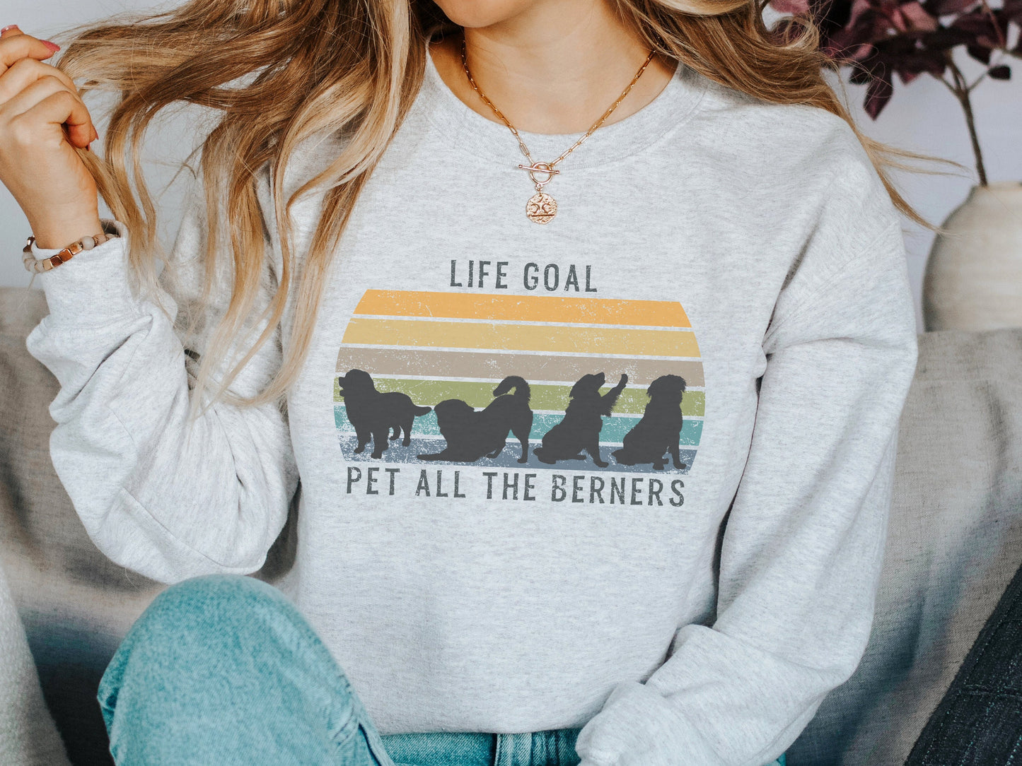 Vintage Bernese Mountain Dog Mom Sweatshirt