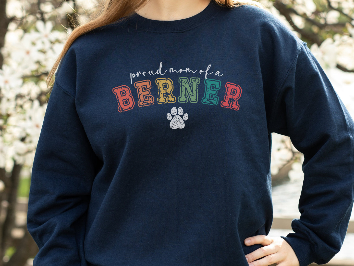 Vintage Bernese Mountain Dog Mom Sweatshirt