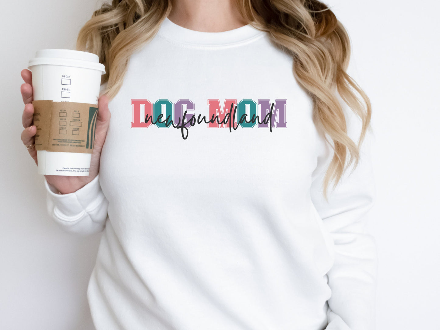 Retro Newfie Dog Mom Sweatshirt