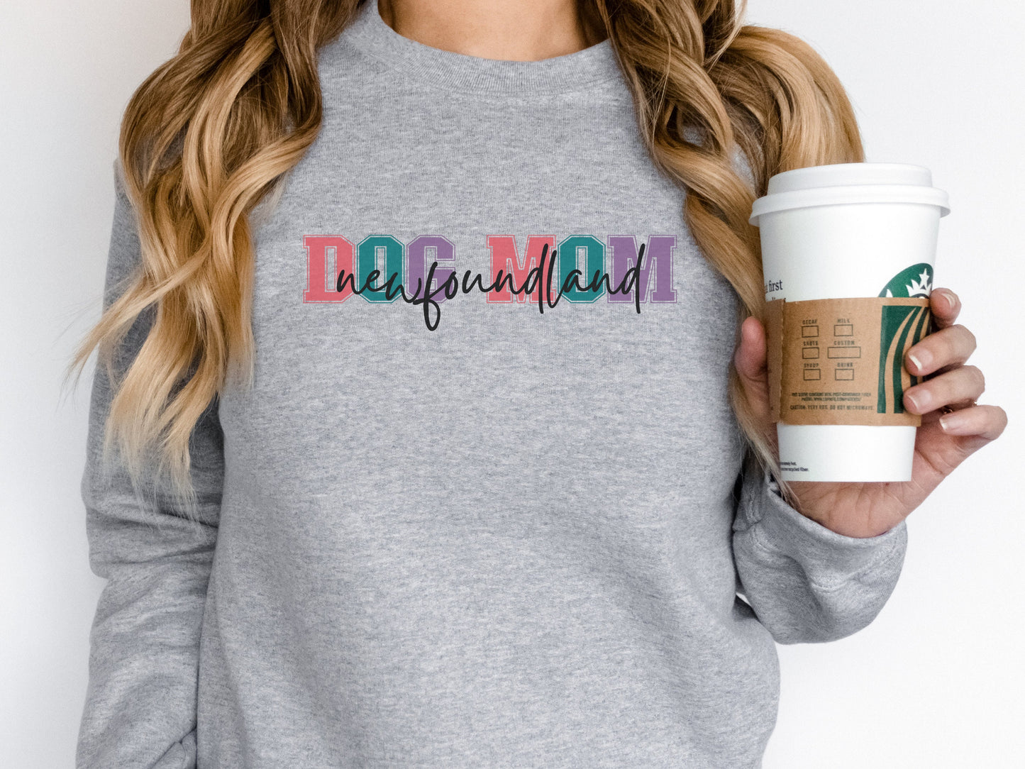 Retro Newfie Dog Mom Sweatshirt