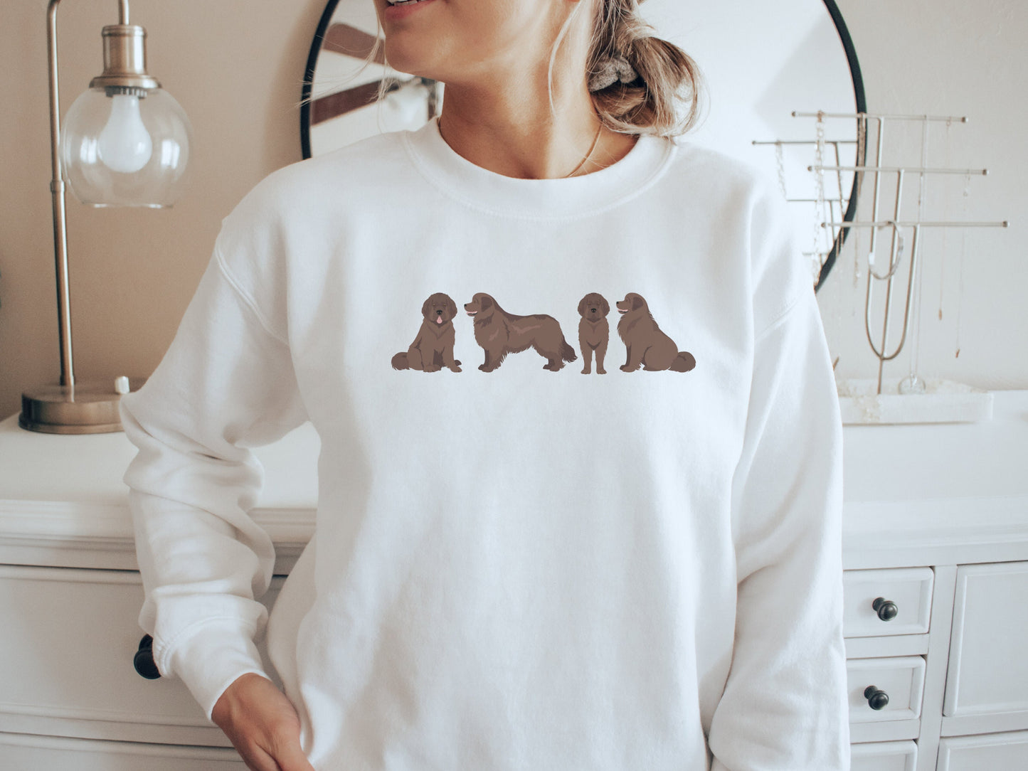Cute Newfie Dog Mom Sweatshirt