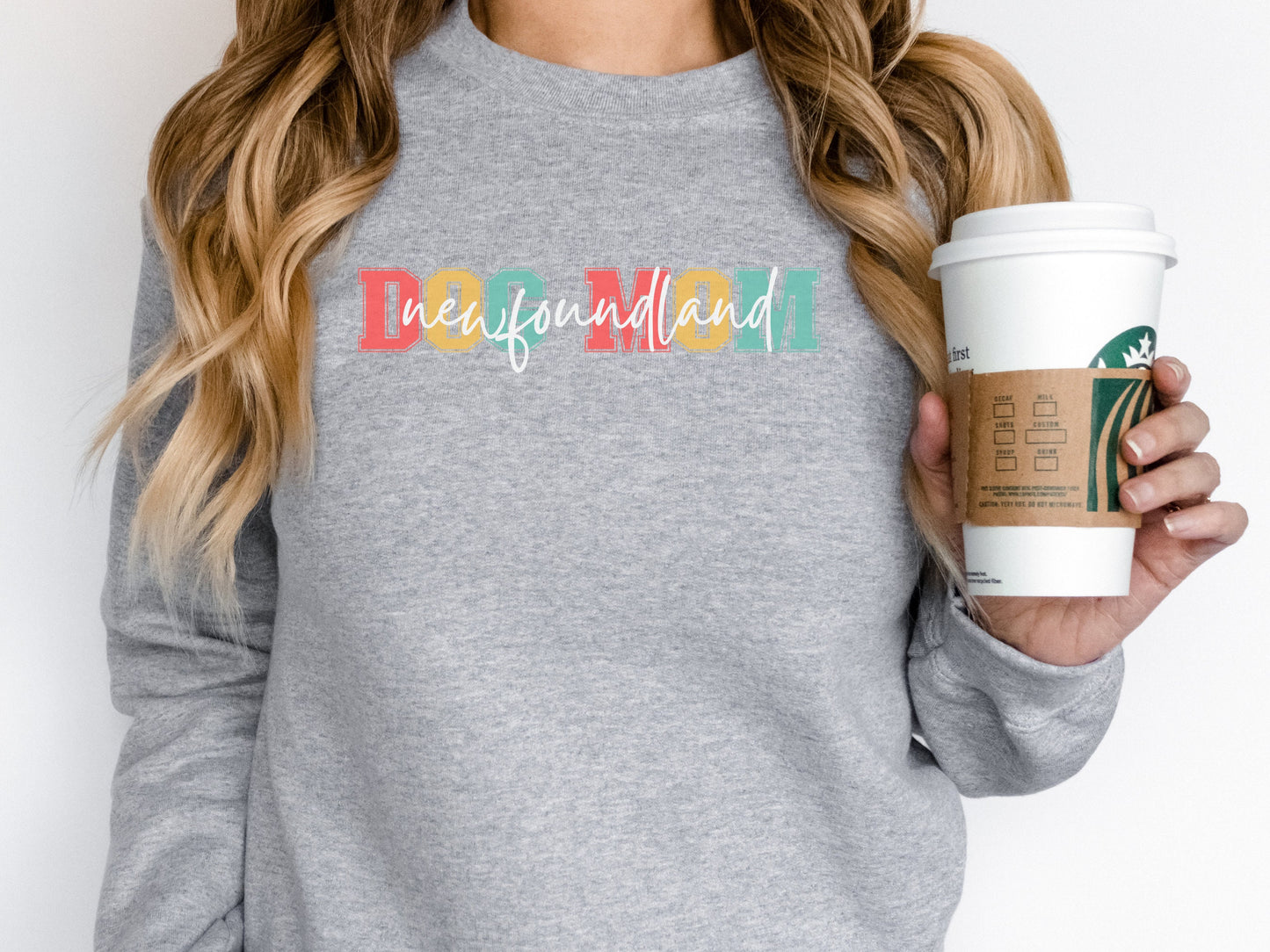 Retro Newfie Dog Mom Sweatshirt