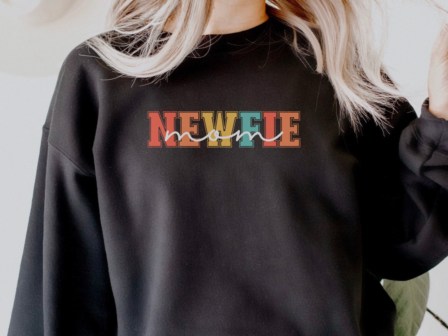 Retro Newfie Dog Mom Sweatshirt
