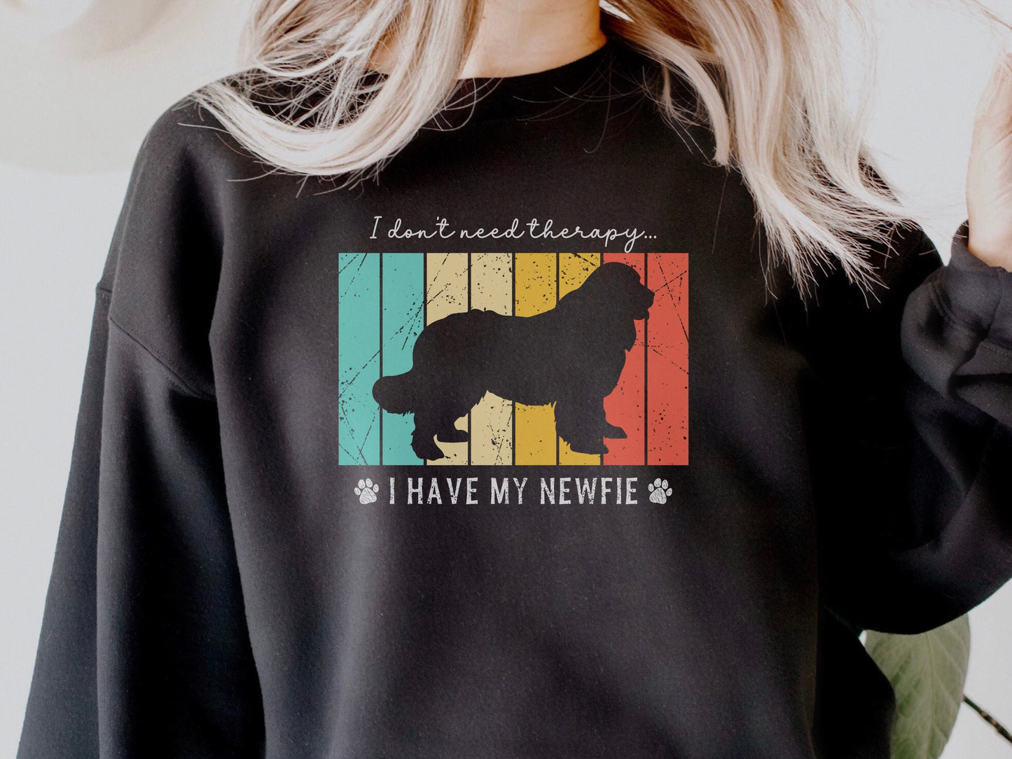Vintage Newfie Dog Mom Sweatshirt