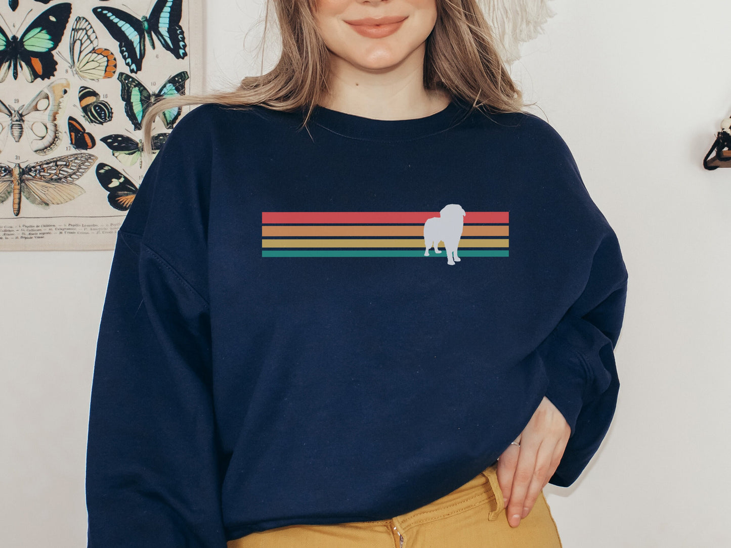 Retro Newfie Dog Mom Sweatshirt