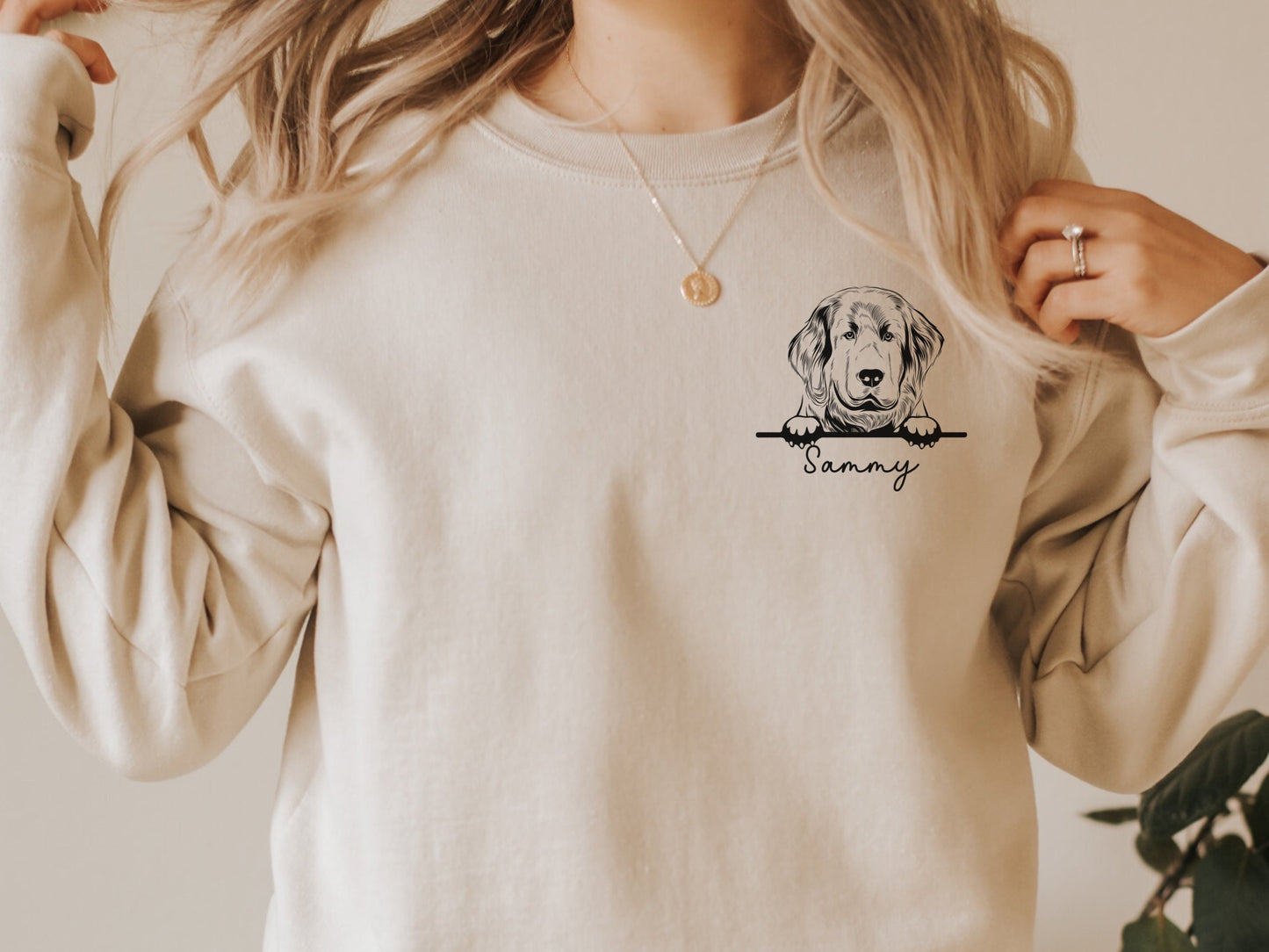 Personalized Newfie Dog Sweatshirt