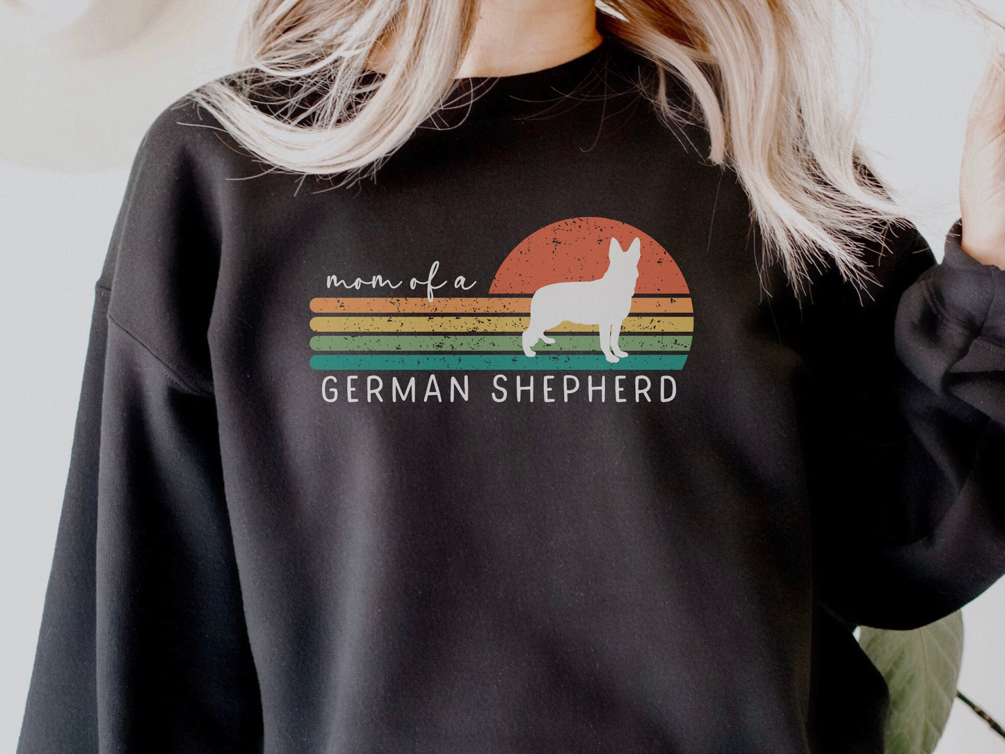 Retro German Shepherd Dog Mom Sweatshirt