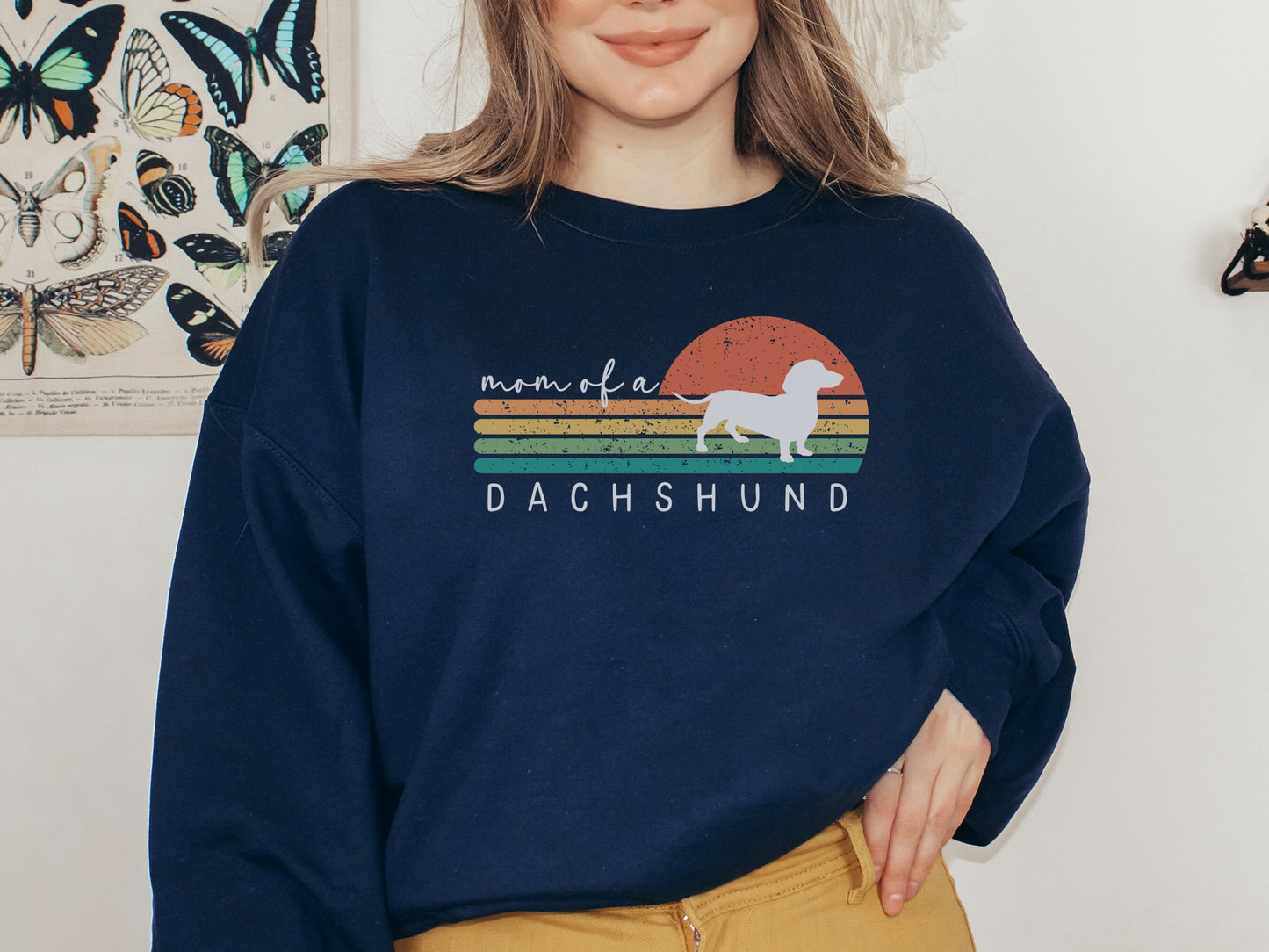 Retro Dachshund Mom Sweatshirt