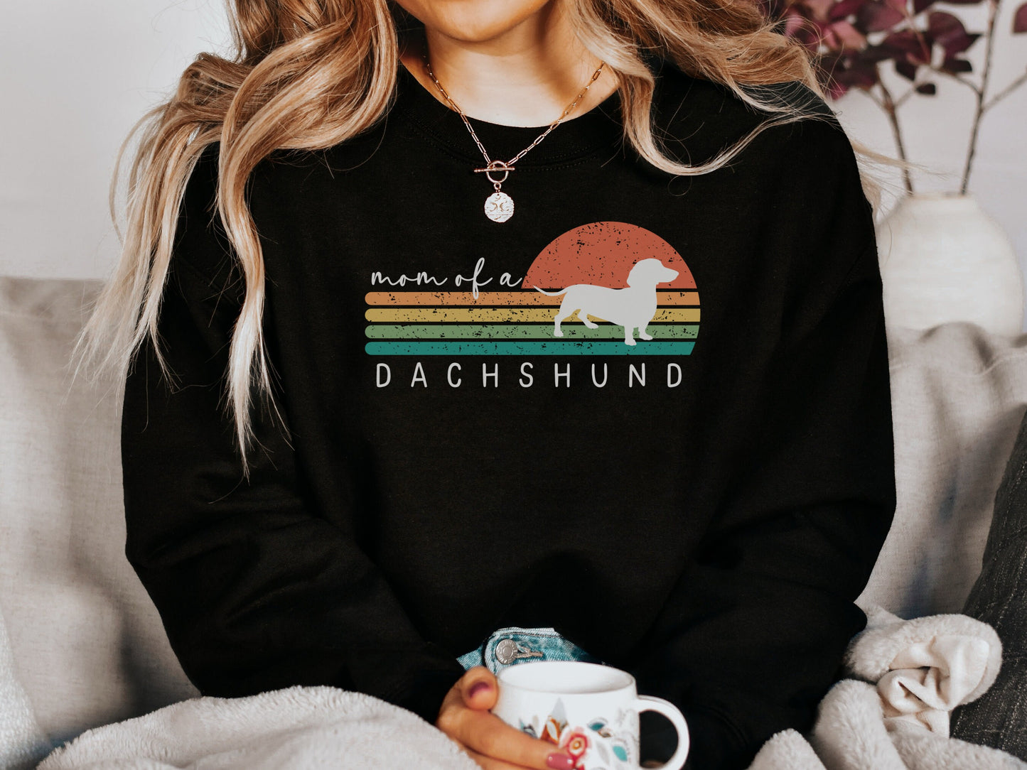 Retro Dachshund Mom Sweatshirt