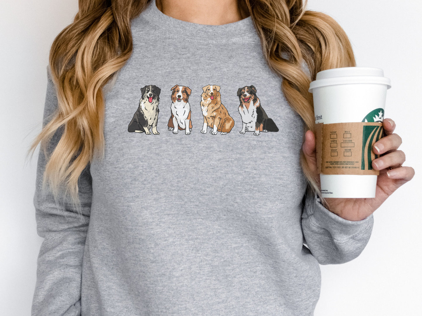 Australian Shepherd Mixed Dog Mom Sweatshirt