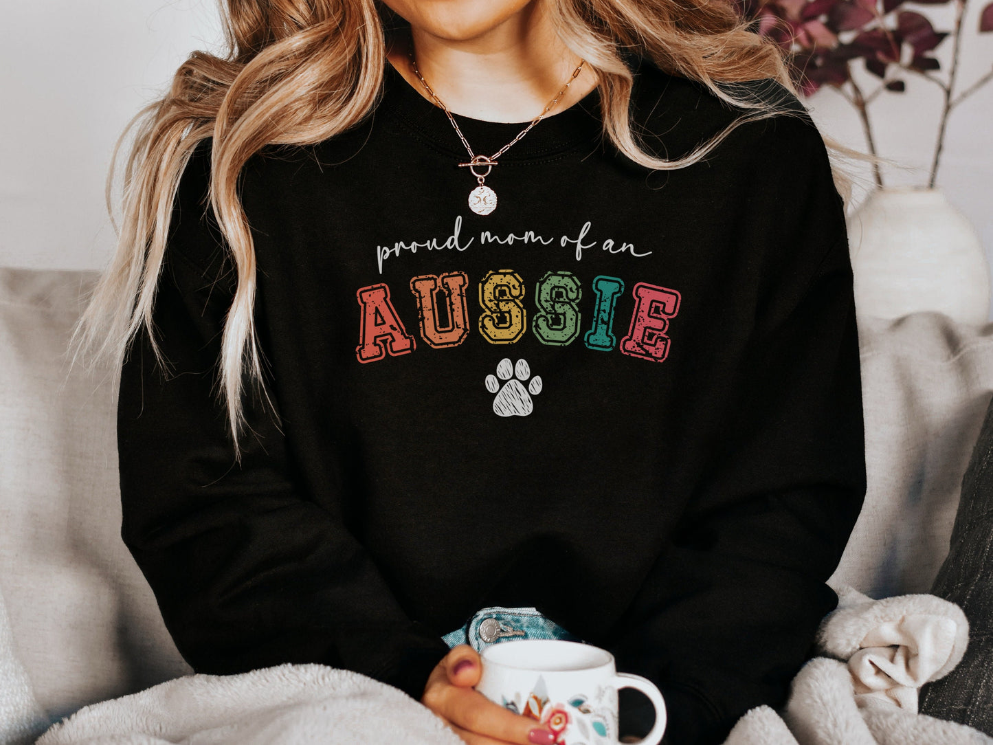 Retro Australian Shepherd Mom Sweatshirt