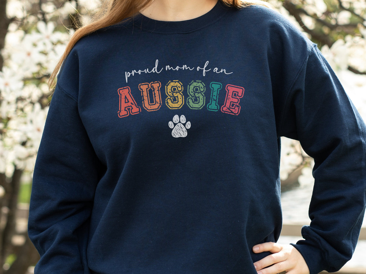 Retro Australian Shepherd Mom Sweatshirt